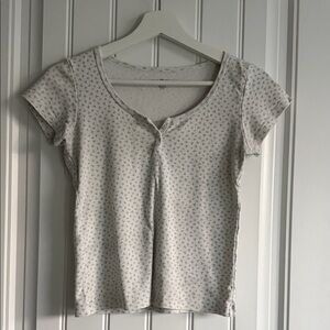 Brandy Melville Women's pointelle floral top